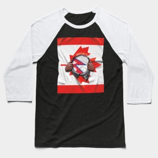 Nepal Flag Canadian Flag Ripped - Gift for Nepalese From Nepal Baseball T-Shirt